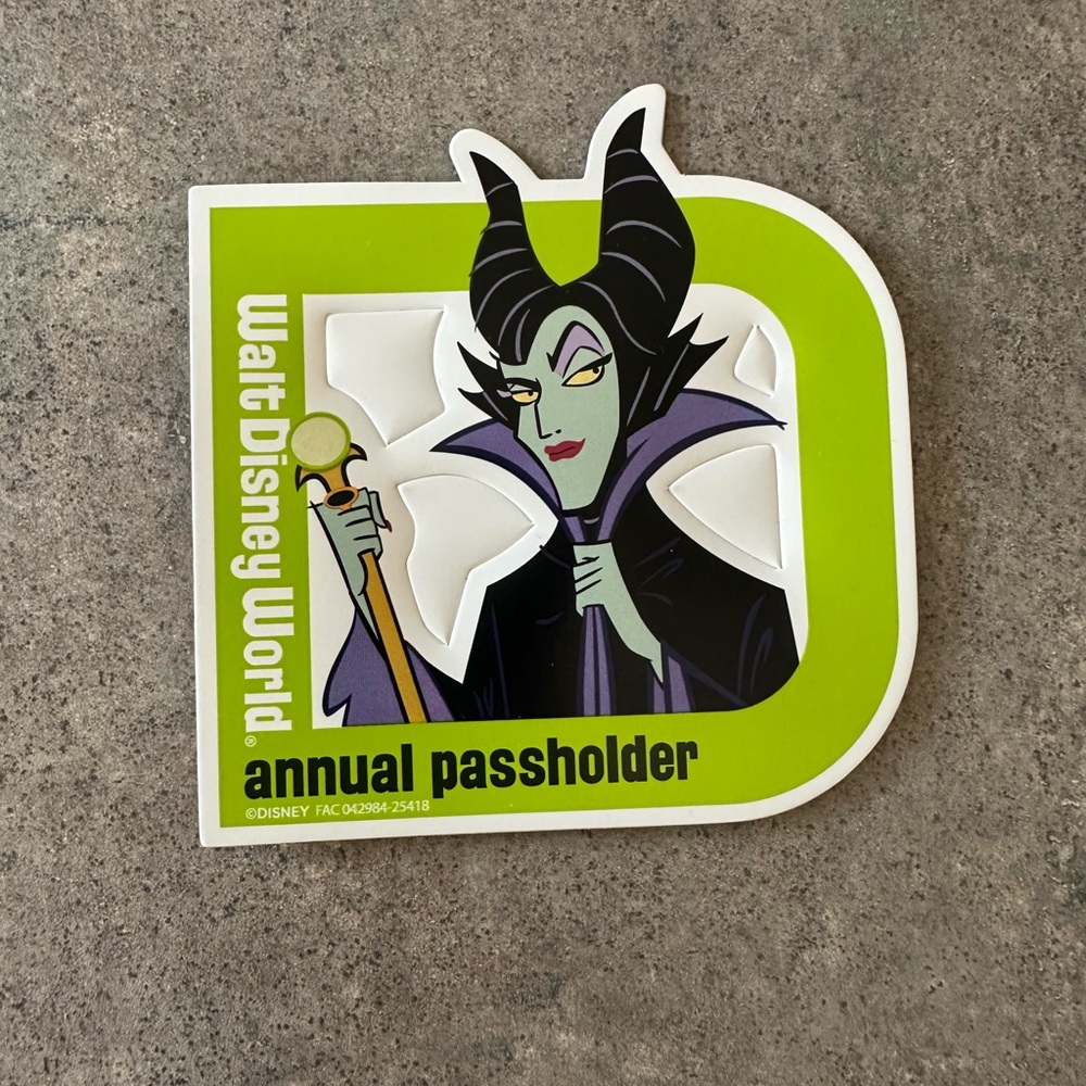 Walt Disney World Maleficent Passholder Magnet